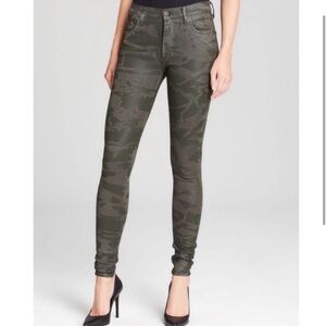 Citizens of Humanity Rocket High Rise Skinny Coated Camo Jeans size 25